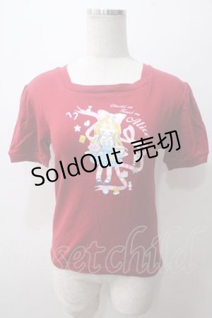 画像: BABY,THE STARS SHINE BRIGHT / お菓子の国のアリスTシャツ  赤 Y-25-05-19-042-BA-TO-SZ-ZY