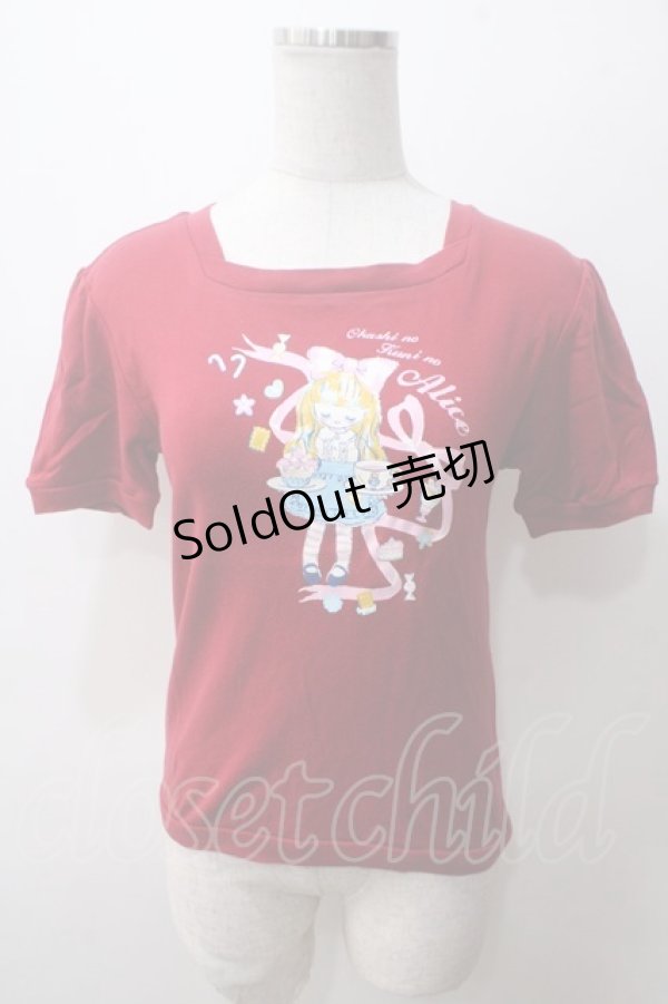 画像1: BABY,THE STARS SHINE BRIGHT / お菓子の国のアリスTシャツ  赤 Y-25-05-19-042-BA-TO-SZ-ZY (1)