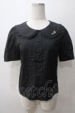 画像1: MILK / 襟刺繍ブラウス  黒 Y-25-05-19-043-ML-BL-AS-ZY (1)