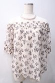 画像1: axes femme / 肩レースバラシフォンブラウス M キナリ Y-25-05-22-047-AX-BL-SZ-ZY (1)