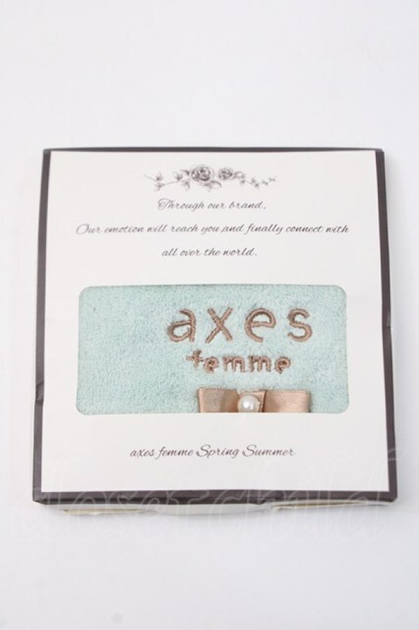 画像1: axes femme / ハンドタオル  ミント Y-25-05-22-004-AX-ZA-SZ-ZY (1)