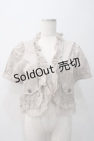 画像: axes femme / フリル編み上げジャケット  ベージュ Y-25-05-22-054-AX-TO-SZ-ZY