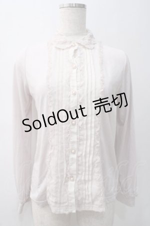 画像: axes femme / レースカラーカットブラウス  ピンク Y-25-05-22-060-AX-TO-SZ-ZY