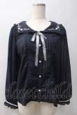 画像1: axes femme POETIQUE / 刺繍セーラー襟ブラウス M 紺 Y-25-05-22-066-AX-BL-SZ-ZY (1)