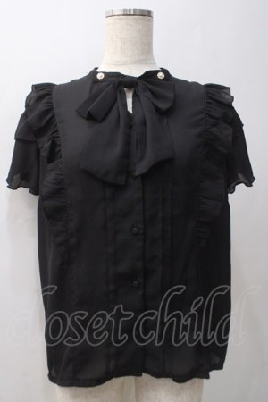 画像: axes femme POETIQUE / 2wayボウタイブラウス M 黒 Y-25-05-22-067-AX-BL-SZ-ZY