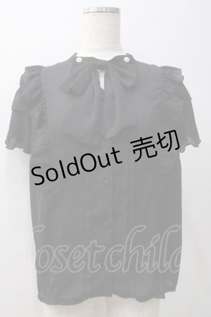 画像: axes femme POETIQUE / 2wayボウタイブラウス M 黒 Y-25-05-22-067-AX-BL-SZ-ZI