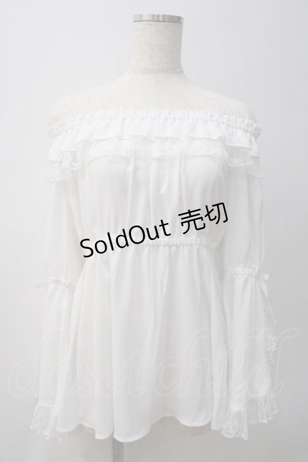 画像1: axes femme kawaii / 2WAY姫袖ブラウス M 白 Y-25-05-22-084-AX-BL-SZ-ZY (1)