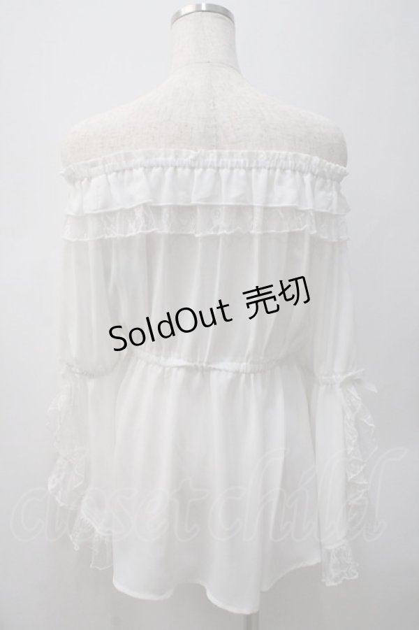 画像2: axes femme kawaii / 2WAY姫袖ブラウス M 白 Y-25-05-22-084-AX-BL-SZ-ZY (2)