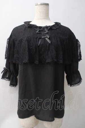 画像: axes femme kawaii / ブリーズブラウス M 黒 Y-25-05-22-088-AX-TO-SZ-ZY