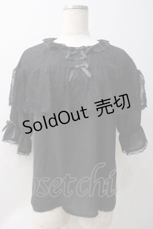 画像: axes femme kawaii / ブリーズブラウス M 黒 Y-25-05-22-088-AX-TO-SZ-ZI