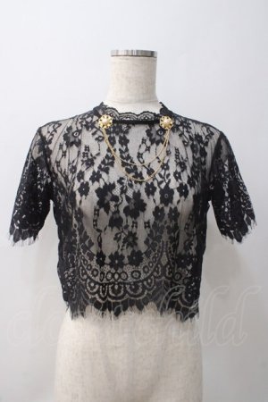 画像: MARBLE / レーストップス  黒 Y-25-05-22-097-GO-TO-SZ-ZY