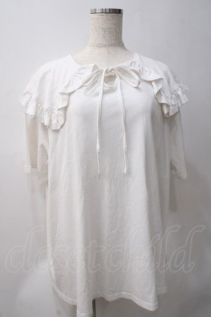 画像: merry jenny / フリルカラーカットトップス  オフホワイト Y-25-05-22-099-LO-TO-SZ-ZY