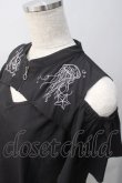 画像3: axes femme POETIQUE / ダークマリン肩開き刺繍ブラウス  黒 Y-25-05-22-110-AX-BL-SZ-ZY (3)