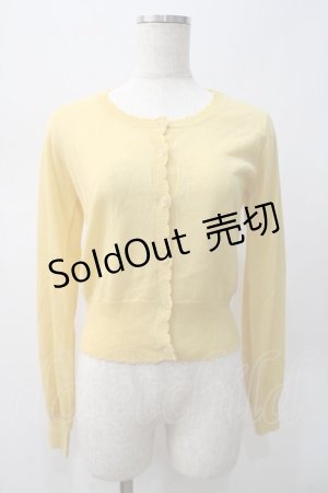 画像: F&A / UVカットUネックニットカーディガン  イエロー Y-25-05-22-115-LO-TO-AS-ZY