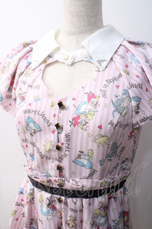 画像3: Honey Bunch / アリス柄ハート襟付きワンピース M  Y-25-05-22-143-LO-OP-SZ-ZY (3)