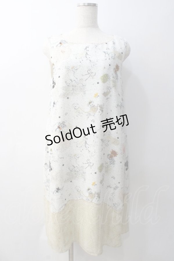 画像1: franche lippee black / ワンピース  オフｘ黒 Y-25-05-22-144-LO-OP-AS-ZY (1)
