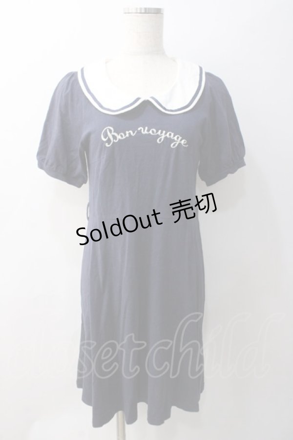 画像1: Fi.n.t  / セーラー襟チュニック  紺 Y-25-05-22-149-LO-OP-SZ-ZT454 (1)