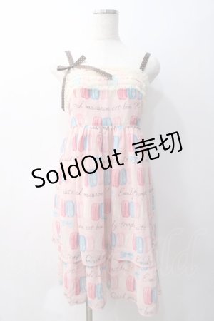 画像: Emily Temple cute / マカロンプリントノースリーブワンピース  ピンク Y-25-05-22-152-ET-OP-SZ-ZY