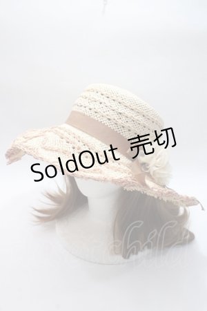 画像: axes femme / モチーフ付きサマーハット  ベージュ Y-25-05-22-016-AX-AC-SZ-ZY