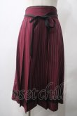画像1: axes femme / ストライププリーツミディスカート F ワイン Y-25-05-22-206-AX-SK-SZ-ZY (1)