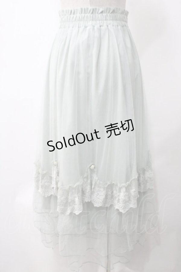 画像2: axes femme / ローズ付ドレープチュールスカート M ミント Y-25-05-22-210-AX-SK-SZ-ZY (2)