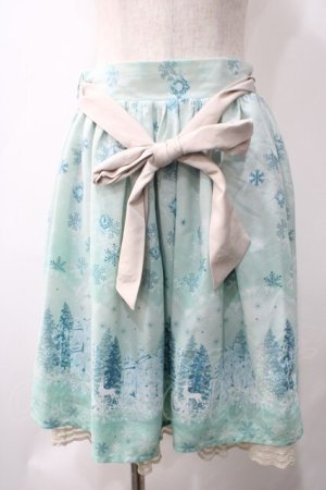 画像: axes femme POETIQUE / 刺繍入り雪柄ミドルスカート M グリーン Y-25-05-22-211-AX-SK-SZ-ZY