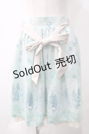 画像: axes femme POETIQUE / 刺繍入り雪柄ミドルスカート M グリーン Y-25-05-22-211-AX-SK-SZ-ZI