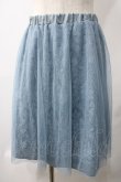 画像1: axes femme / チュールレース刺繍スカート M サックス Y-25-05-22-212-AX-SK-SZ-ZY (1)