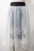 画像1: axes femme POETIQUE / お花刺繍チュールスカート M コン Y-25-05-22-215-AX-SK-SZ-ZY (1)