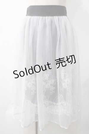 画像: axes femme POETIQUE / お花刺繍チュールスカート M コン Y-25-05-22-215-AX-SK-SZ-ZI