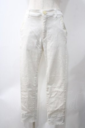 画像: axes femme / 裾ロールアップストレッチパンツ  白 Y-25-05-22-222-AX-PA-SZ-ZY
