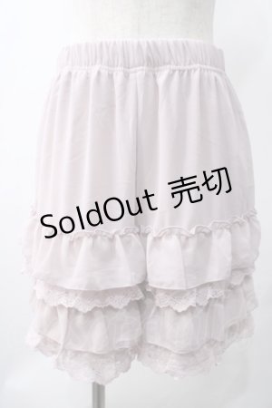 画像: axes femme POETIQUE / レースフリルペチパンツ M ピンク Y-25-05-22-229-AX-PA-SZ-ZI