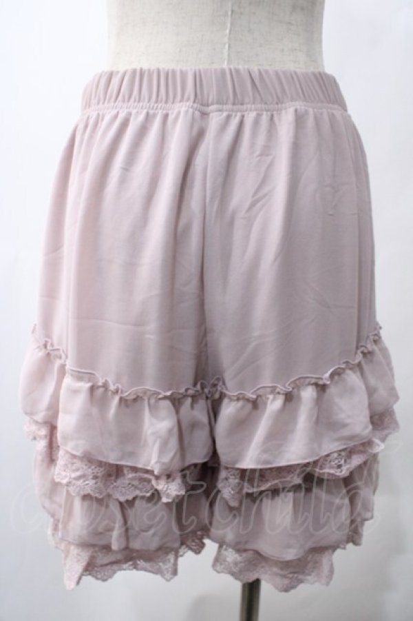 画像2: axes femme POETIQUE / レースフリルペチパンツ M ピンク Y-25-05-22-229-AX-PA-SZ-ZY (2)