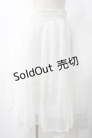 画像: axes femme POETIQUE / お花刺繍チュールスカート M キナリ Y-25-05-22-232-AX-SK-SZ-ZY