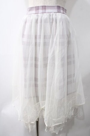 画像: axes femme / チェック柄チュールスカート M コイピンク Y-25-05-22-235-AX-SK-SZ-ZY