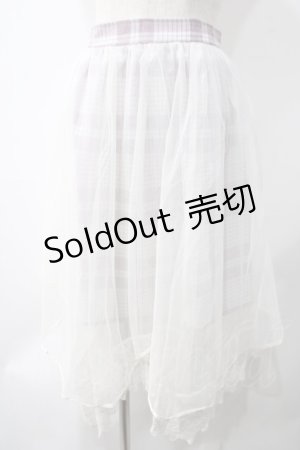画像: axes femme / チェック柄チュールスカート M コイピンク Y-25-05-22-235-AX-SK-SZ-ZI
