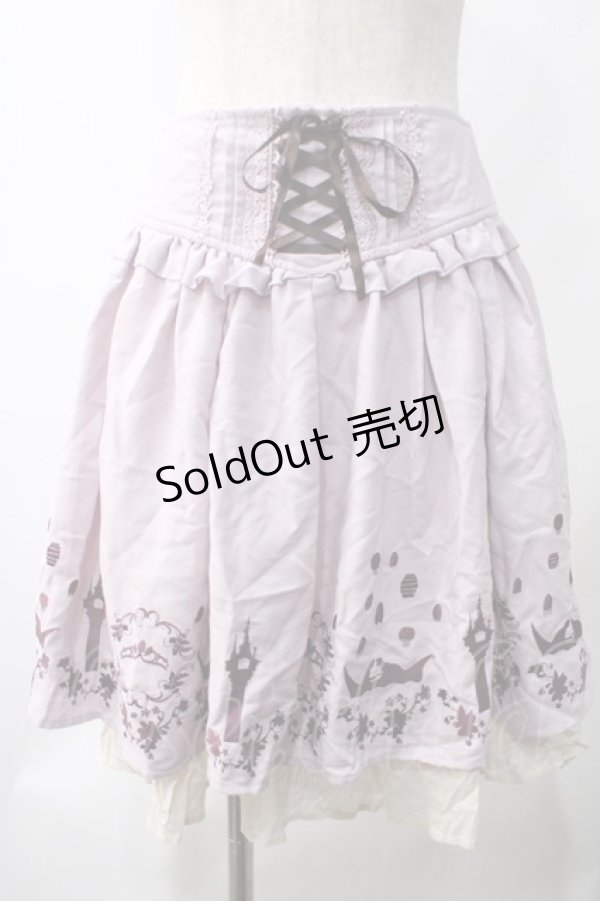 画像1: axes femme POETIQUE / Disneyラプンツェル/ハイウエスト刺繍スカート M ラベンダー Y-25-05-22-236-AX-SK-SZ-ZY (1)