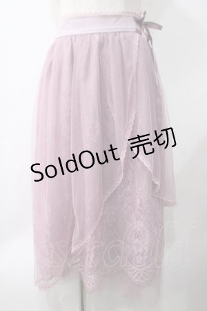 画像: axes femme / sajouプリントレーススカート M アワピンク Y-25-05-22-237-AX-SK-SZ-ZI