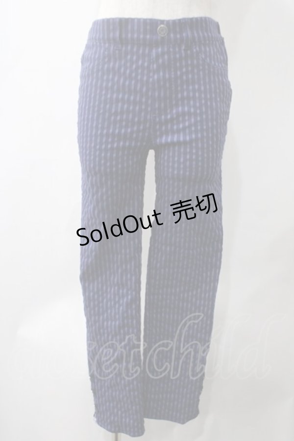画像1: axes femme / 編み上げストレッチスキニーパンツ M 青 Y-25-05-22-240-AX-PA-SZ-ZI (1)