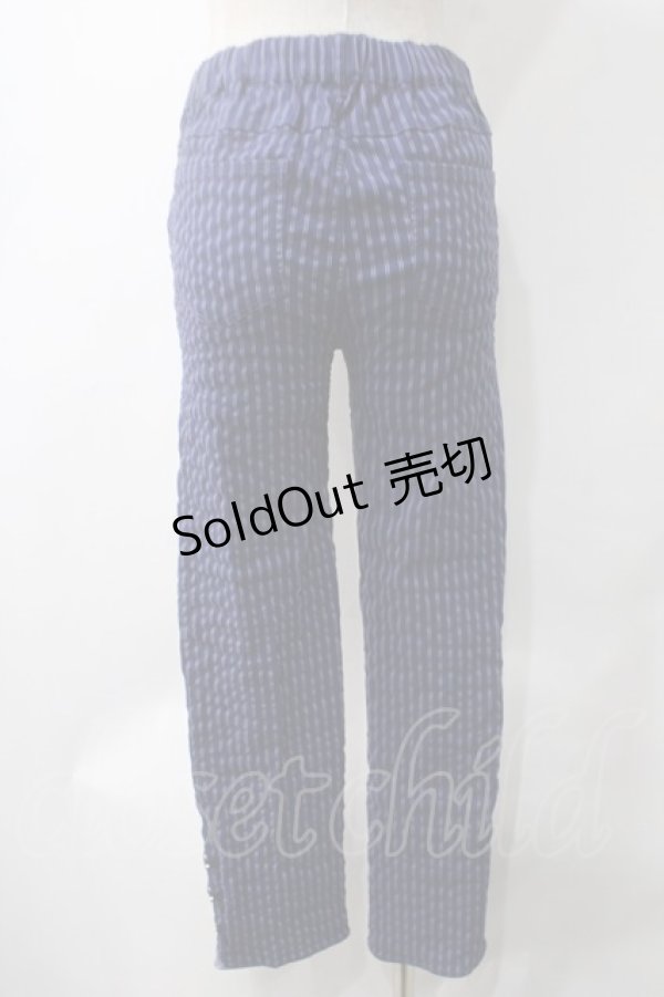 画像2: axes femme / 編み上げストレッチスキニーパンツ M 青 Y-25-05-22-240-AX-PA-SZ-ZI (2)