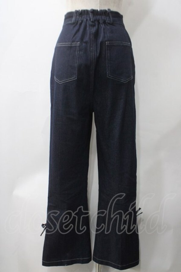 画像2: axes femme POETIQUE / レースアップデニムパンツ M インデイゴ Y-25-05-22-241-AX-PA-SZ-ZY (2)