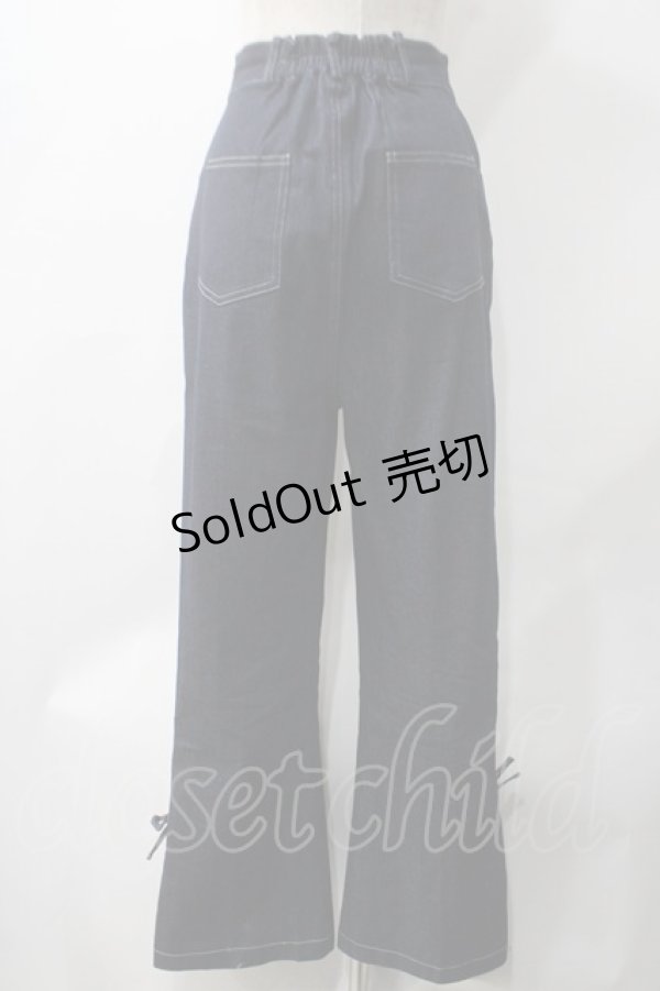 画像2: axes femme POETIQUE / レースアップデニムパンツ M インデイゴ Y-25-05-22-241-AX-PA-SZ-ZI (2)