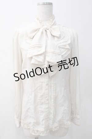 画像: axes femme / ラッフルフリルブラウス  キナリ Y-25-05-22-023-AX-BL-SZ-ZY