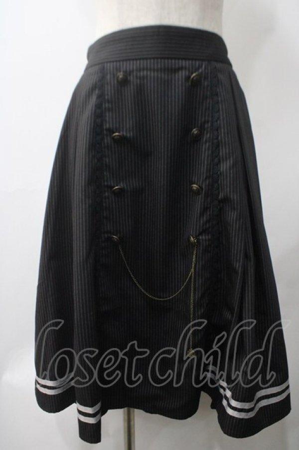 画像1: axes femme / 連ボタンフィッシュテールスカート F 黒 Y-25-05-22-244-AX-SK-SZ-ZY (1)