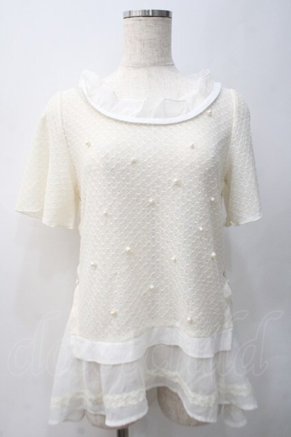 画像1: axes femme / 裾フリルAラインプルオーバー M 生成り Y-25-05-22-026-AX-TO-SZ-ZY (1)