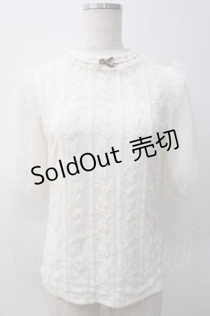 画像: axes femme POETIQUE / レーシーフリルブラウス  キナリ Y-25-05-22-029-AX-BL-SZ-ZY