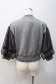 画像2: axes femme POETIQUE / チュールスリーブスウェット M グレー Y-25-05-22-042-AX-TO-SZ-ZY (2)