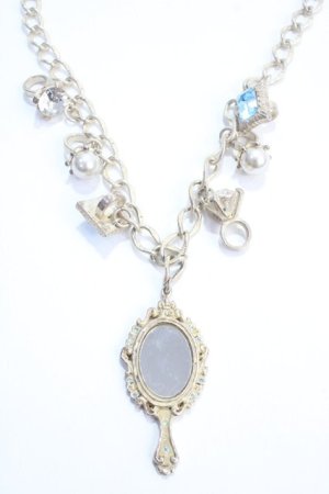 画像: Jane Marple / 宝石と鏡のネックレス  シルバー×ブルー Y-25-05-25-001-JM-AC-SZ-ZY