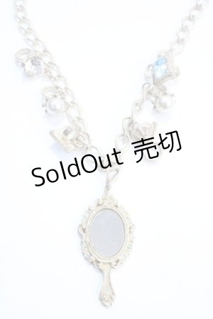画像: Jane Marple / 宝石と鏡のネックレス  シルバー×ブルー Y-25-05-25-001-JM-AC-SZ-ZY