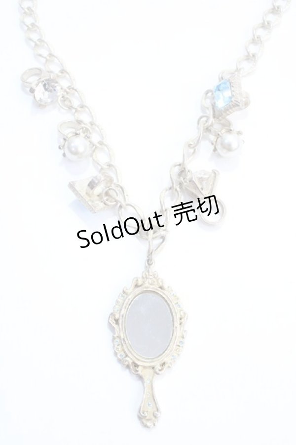 画像1: Jane Marple / 宝石と鏡のネックレス  シルバー×ブルー Y-25-05-25-001-JM-AC-SZ-ZY (1)